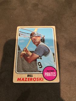 1968 Bill Mazeroski Topps Pittsburgh Pirates Baseball Card