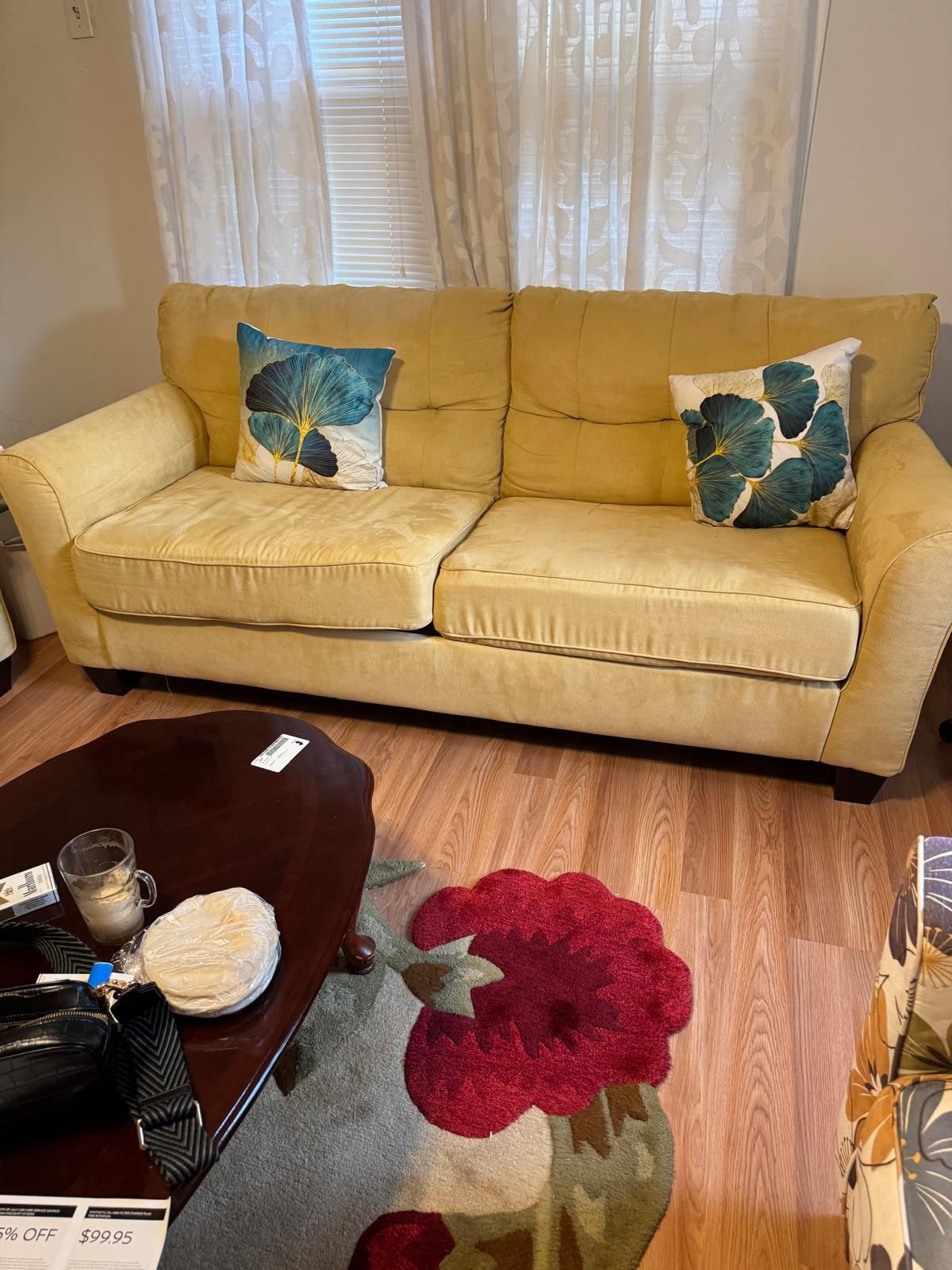 3-seater Yellow Couch 