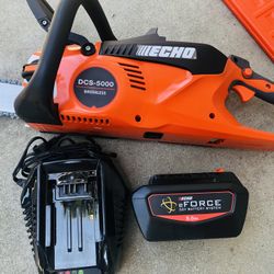 ECHO 56V 18 in. Cordless Electric Battery Brushless Rear Handle Chainsaw Kit with 5.0Ah Battery and Charger