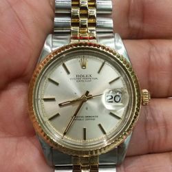 18k gold 2 tone Stainless steel rolex men date just 36 mm