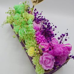 Handmade Candle Flower Bouquet Rose Wax Scented Gift Home Decor