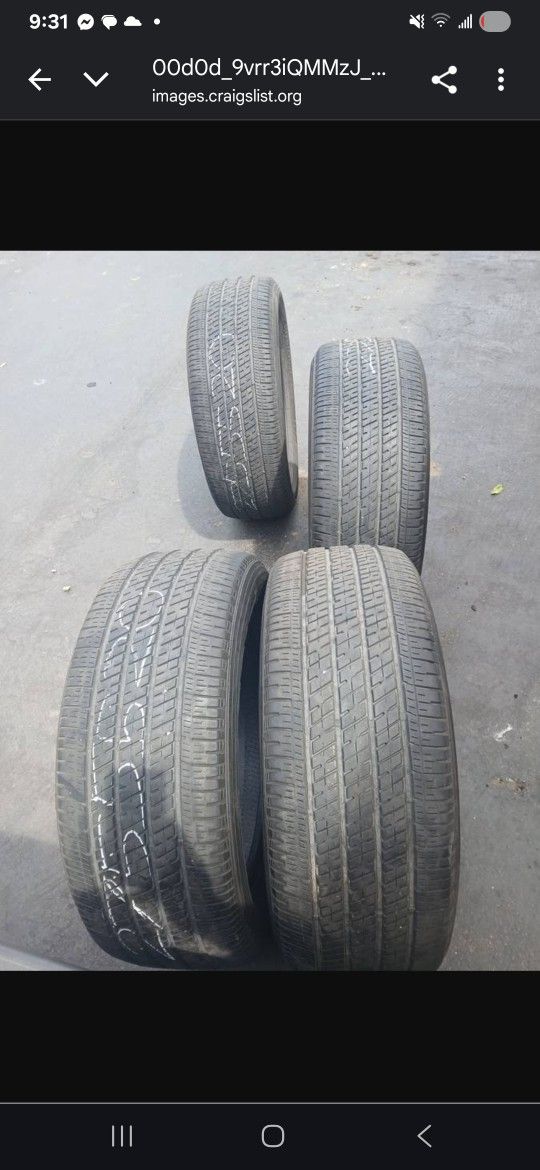 275/55/20 Bridgestone Dueller Tires (4)