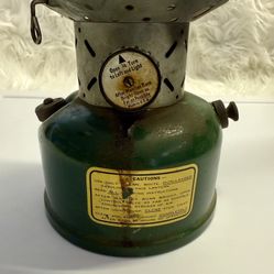 Vintage WWII Era (almost antique) Coleman Gas Camping Lantern w/ Pyrex Glass Globe
