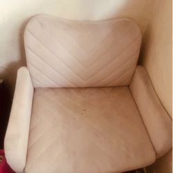 Light Pink Futon & Large Matching Chair