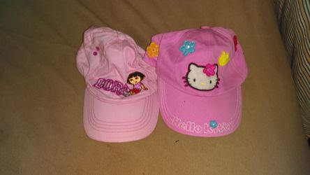 Hello Kitty and Dora hats girls