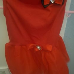 Red  Dog Dress 