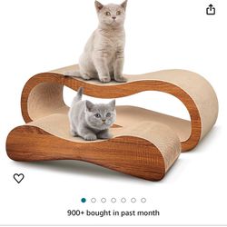 FluffyDream 2 in 1 Cat Scratcher Cardboard Lounge Bed, Cat Scratching Post, Durable Board Pads Prevents Furniture Damage,Large (2 in 1 L) $25