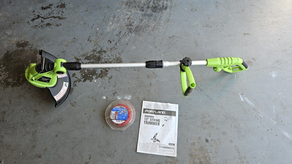 Barely used PORTLAND 13" Electric String Trimmer with extra string