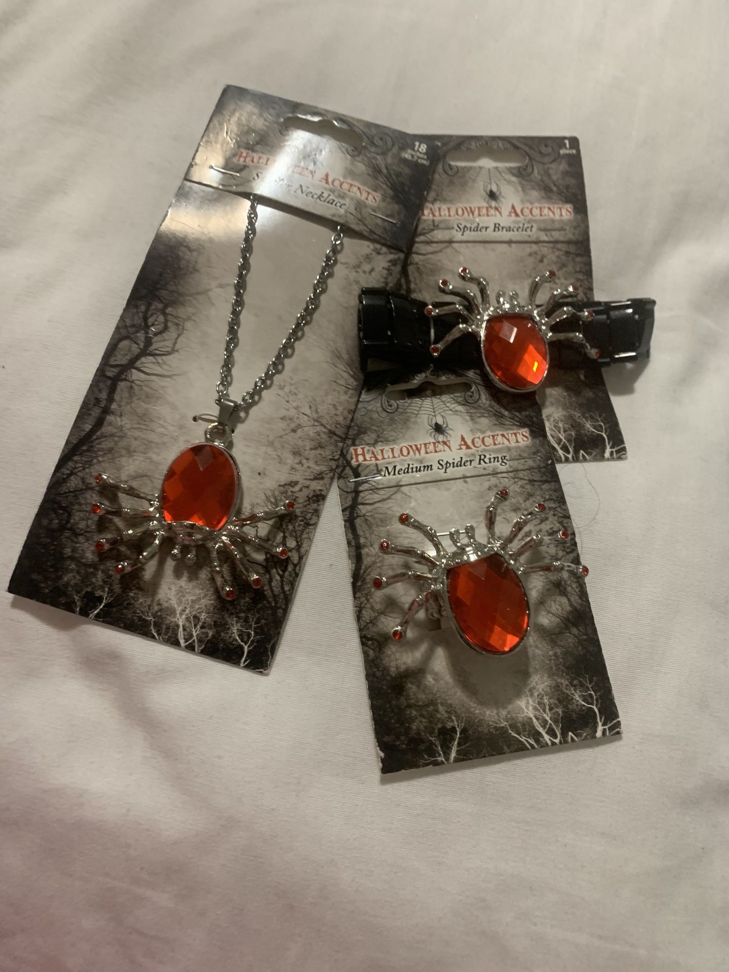 Halloween spider jewelry set