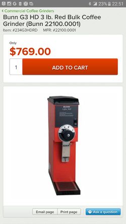 Bunn G3 “Bunzilla” Coffee Grinder With SSP Red Speed Coated Burrs for Sale  in Addison, TX - OfferUp