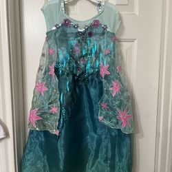 Girls Frozen Elsa Costume 