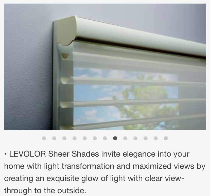 Window Blind Levelor Light Dimming Sheer Shade