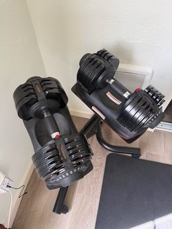 Adjustable dumbbells 66lbs/ with stand