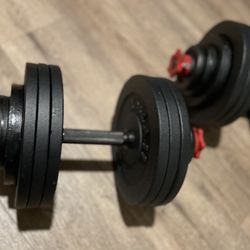 Set Of Adjustable Dumbbells Heavy Duty   84 lbs Each Total: 168 lbs