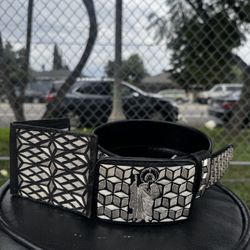 Cinto Con Cartera De Hilo De Plata 