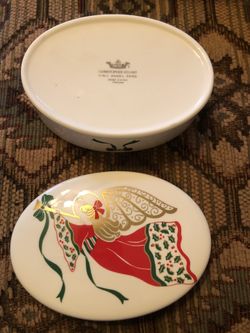 Christmas bone china storage container