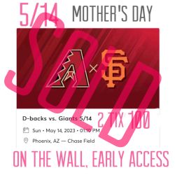 Arizona Diamondbacks Vs SF Giants Mothers Day On The Wall 