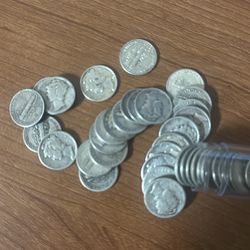 Roll of mercury dimes