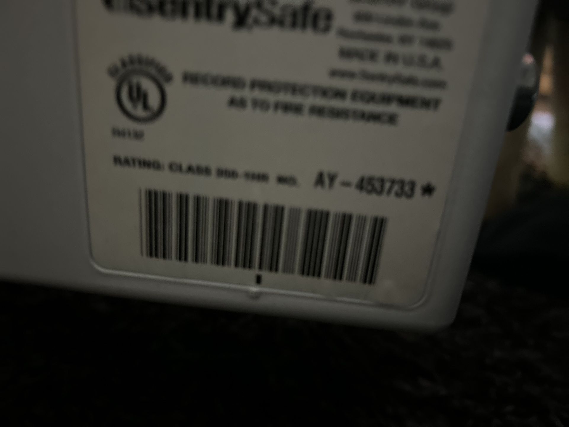 Combination Sentry Safe