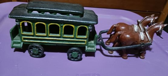 Cast Iron Horse And Cart