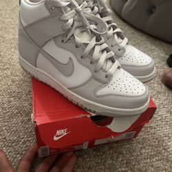 Grey & White Nike Dunk High