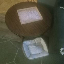 Wooden Lazy Susan Coffee Table