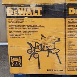 Dewalt Jobsite Rolling Table Saw With Stand