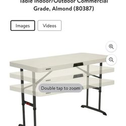 Lifetime 1.2m/4ft One Hand Folding Portable Table 