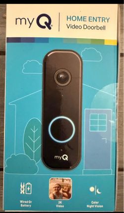 NEW myQ Home Entry Video Doorbell 2K Camera Wireless/Wired Smart Doorbell