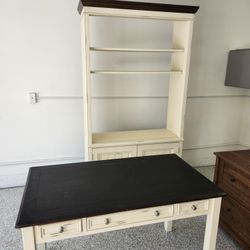 Real wood Hutch and Table / Desk 