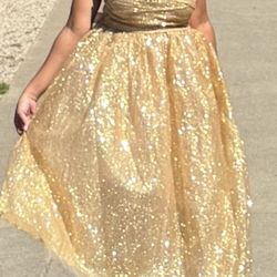 Gold Glitter Dress