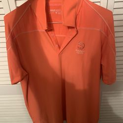 Nike Golf Dri-Fit Shirt Sz Lg Kaluhyat Golf Club Orange 