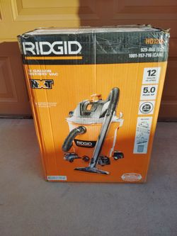 Ridgid 12 gallon wet and dry vac. New in the box.