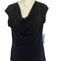 🌟 Elegant Black Draped Top by Premise 💖