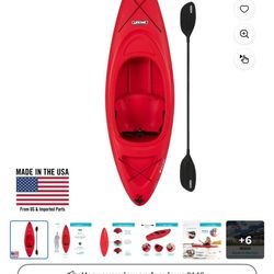 Lifetime Pacer 8 ft Sit-Inside Kayak, Fire Red