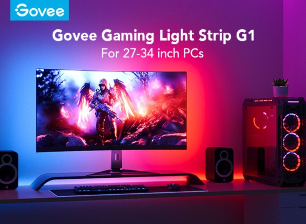 Govee Gaming Light Strip G1 Monitor Backlight for 27-34 Inch PC