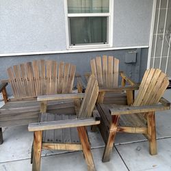 Wooden patio furniture