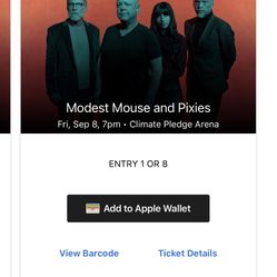 Modest Mouse and Pixies Tickets (2)