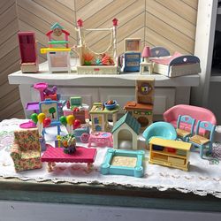 Doll House Furniture Fisher Price Mattel Lot