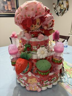 Strawberry Shortcake Diaper Cake