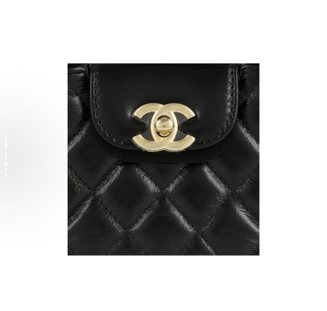 CHANEL23K/24P Kelly Gold Diamond Chain with Handle Mini Shopping Bag Lychee Pattern Cowhide Handbag Single Shoulder Handbag Super Mini(695)49