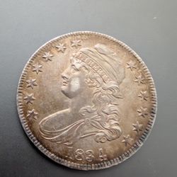 1834 Gorgeous Capped Bust Half Dollar Coin