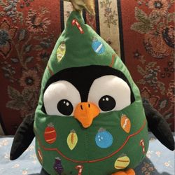 CHRISTMAS  PINGUIN CHRISTMAS TREE STUFFED  PLUSH  ANIMAL TOY FACTORY PRE-OWNED 