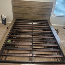 Queen Wood Bed Frame With Storage