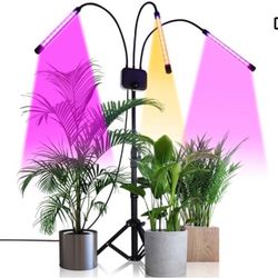 GHodec Grow Light with Stand Tri-Head 60W Floor Lamp for Indoor Plants