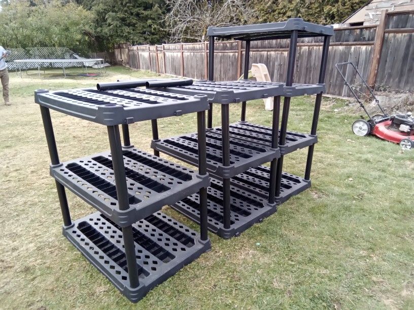 Pending! Adjustable Plastic Garage Shelving for Sale in Everett, WA