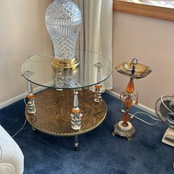 Side Table With Cigarette Table 