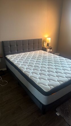 Queen Size Bed Frame and Mattress