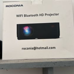 Projector With 108” Projector Screen 