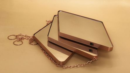 Umbra Dima Diamond Rose Gold Mirror Set of 3